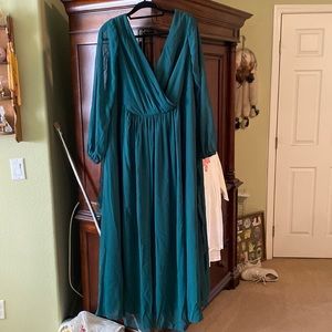 Forrest green bridesmaids dress